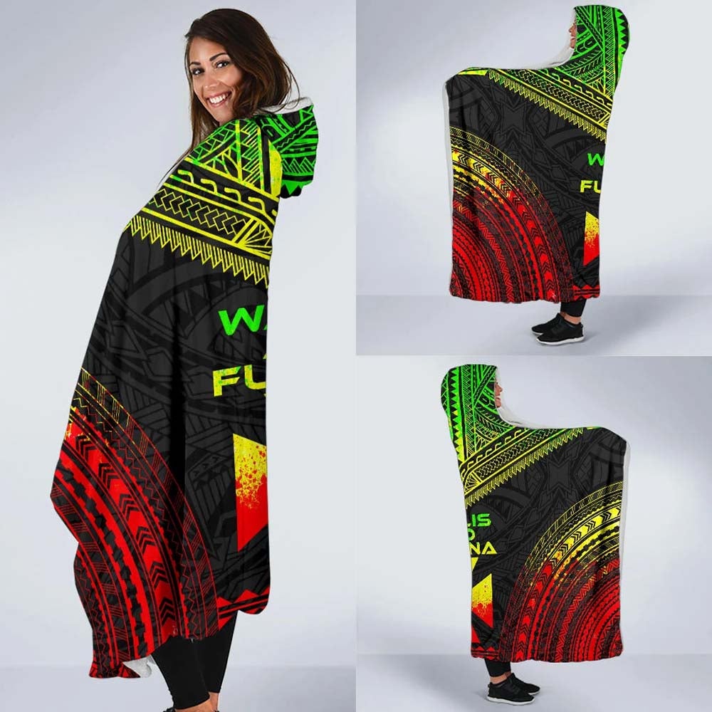 Wallis And Futuna Polynesian Chief Hooded Blanket - Reggae Version