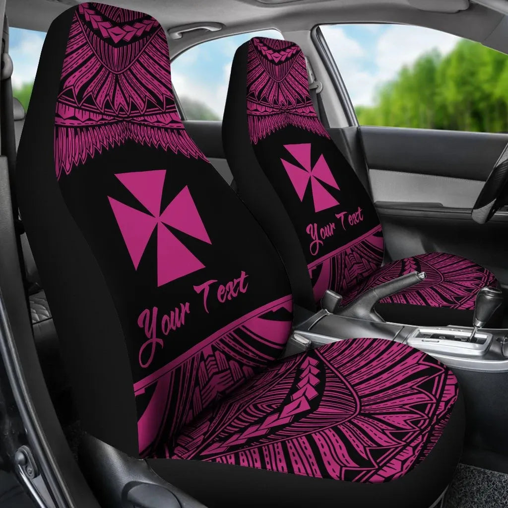 Wallis and Futuna Polynesian Custom Personalised Car Seat Covers - Pride Pink Version