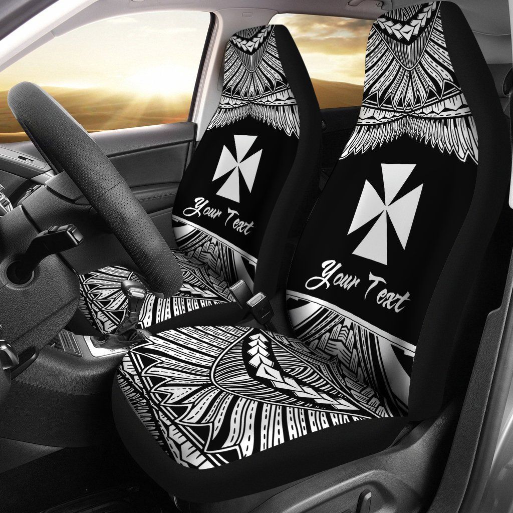 Wallis and Futuna Polynesian Custom Personalised Car Seat Covers - Pride White Version