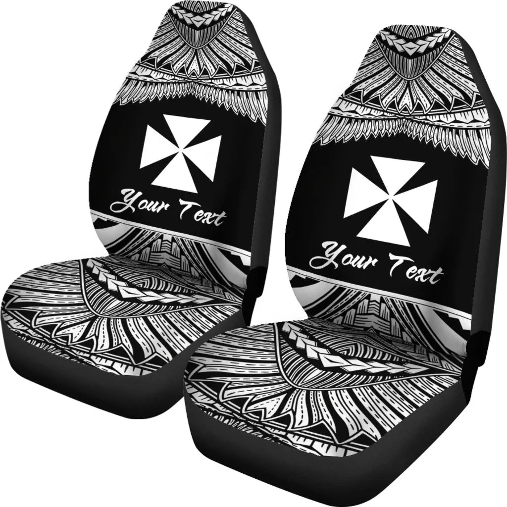 Wallis and Futuna Polynesian Custom Personalised Car Seat Covers - Pride White Version