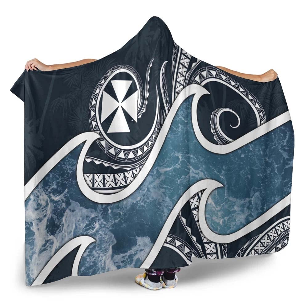 Wallis and Futuna Polynesian Hooded Blanket - Ocean Style