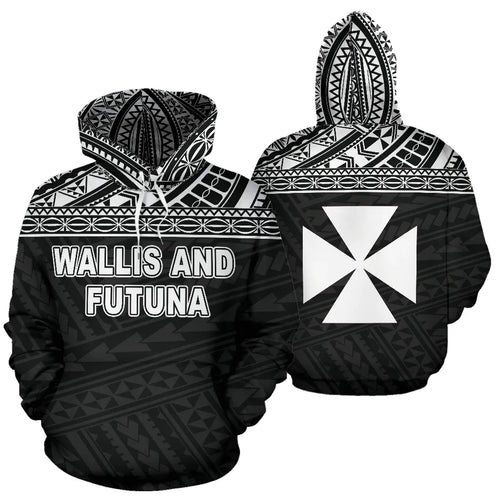 Wallis And Futuna Polynesian Hoodie Black