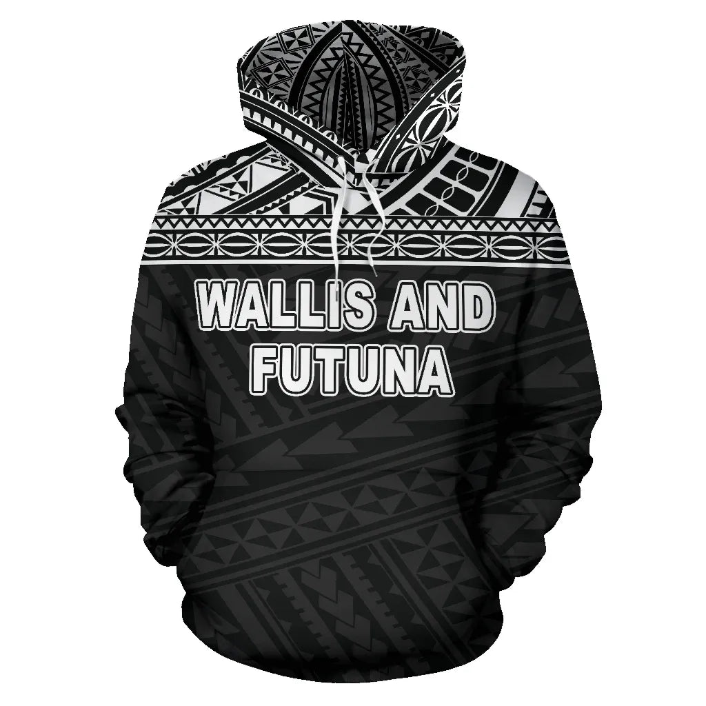 Wallis And Futuna Polynesian Hoodie Black