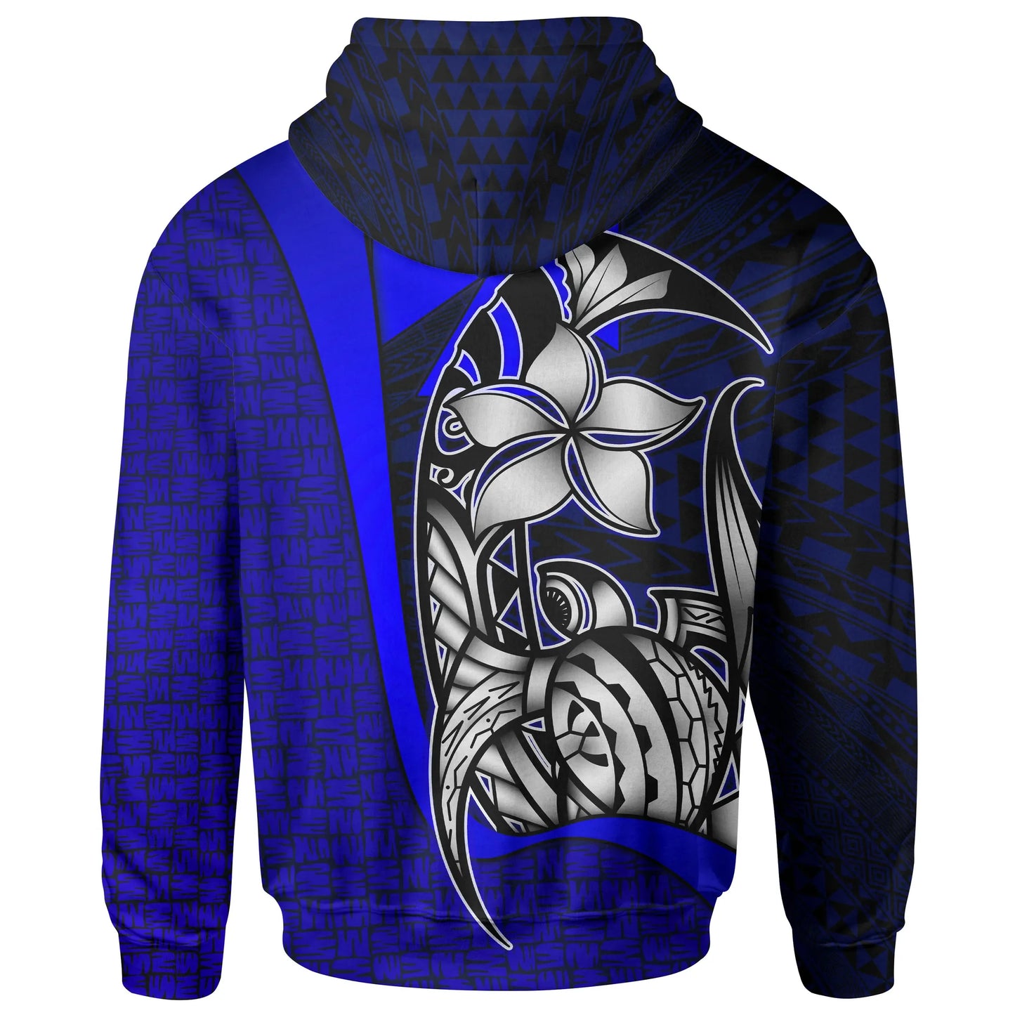 Wallis'nd Futuna Polynesian Hoodie Blue - Turtle with Hook