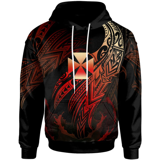 Wallis And Futuna Polynesian Hoodie - Legend Red Version