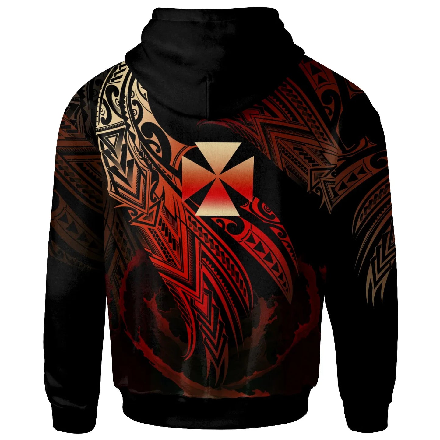 Wallis And Futuna Polynesian Hoodie - Legend Red Version