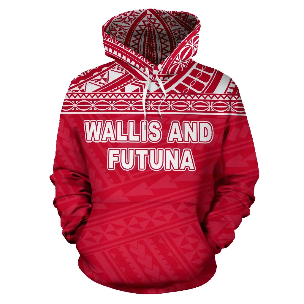 Wallis And Futuna Polynesian Hoodie Red