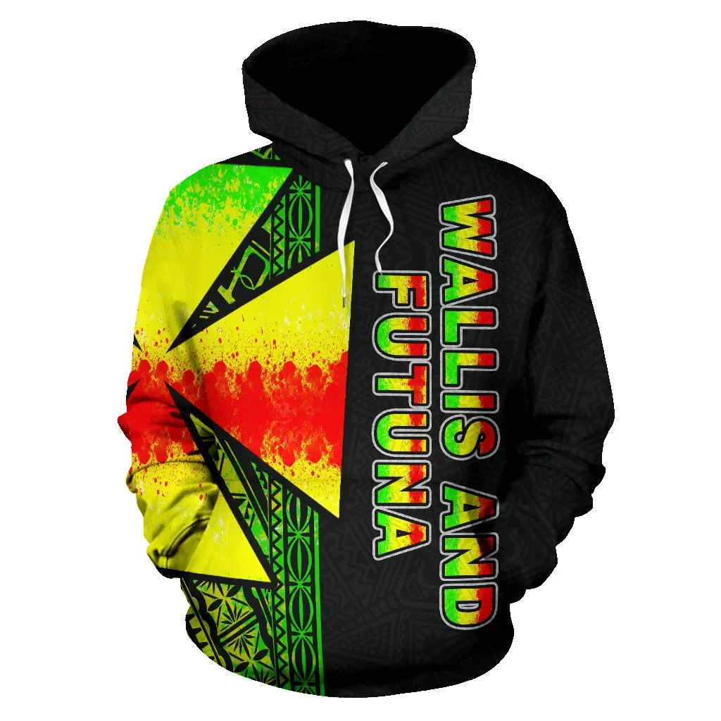 Wallis and Futuna Polynesian Hoodie - Reggae Line