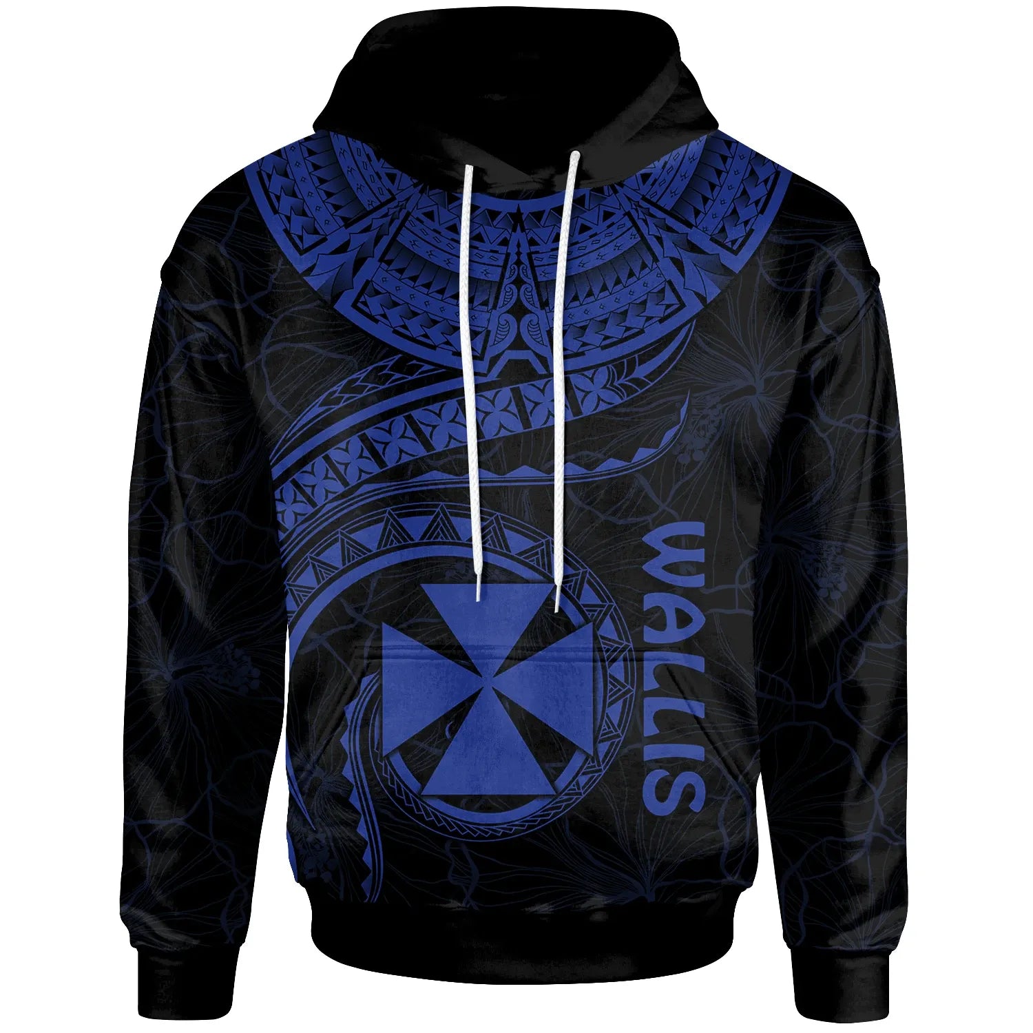 Wallis and Futuna Polynesian Hoodie - Wallis and Futuna Waves (Blue)