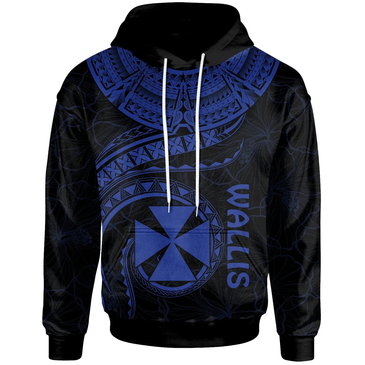 Wallis and Futuna Polynesian Hoodie - Wallis and Futuna Waves (Blue)