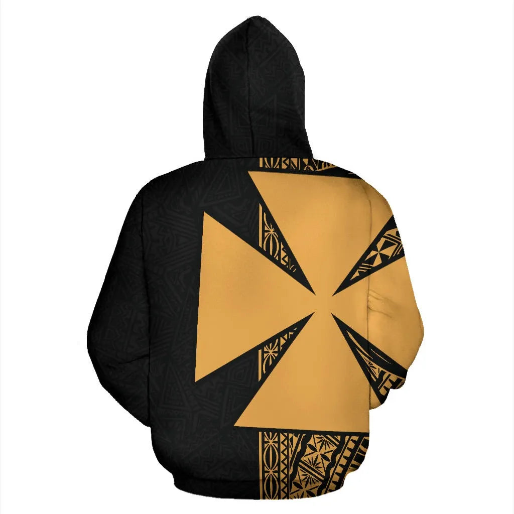 Wallis and Futuna Polynesian Hoodie - Yellow Line