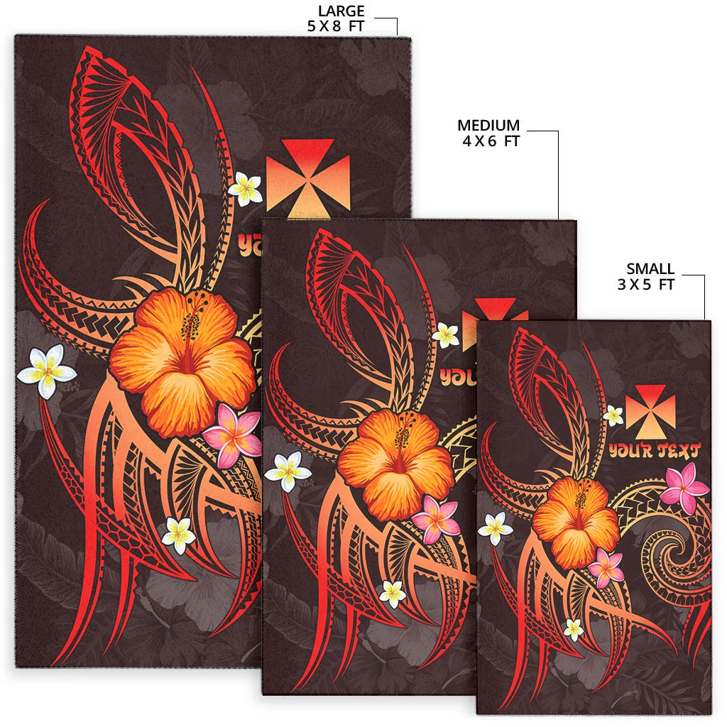 Wallis and Futuna Polynesian Personalised Area Rug - Legend of Wallis and Futuna (Red)