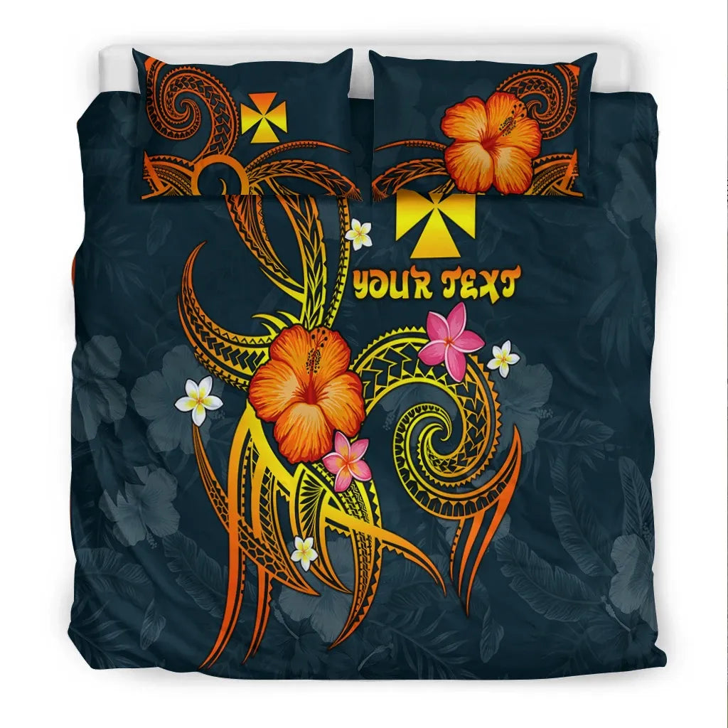 Wallis And Futuna Polynesian Personalised Bedding Set - Legend Of Wallis And Futuna (Blue)