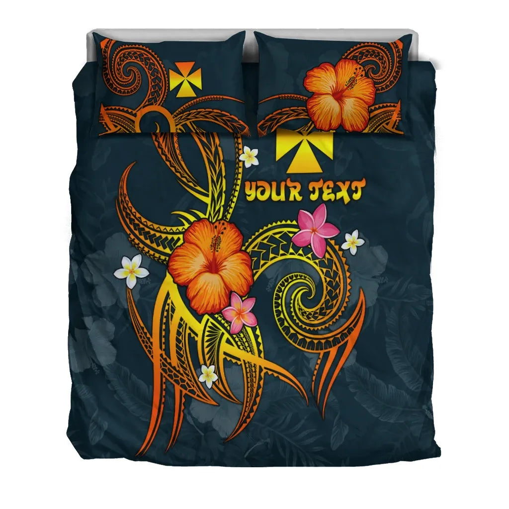 Wallis And Futuna Polynesian Personalised Bedding Set - Legend Of Wallis And Futuna (Blue)