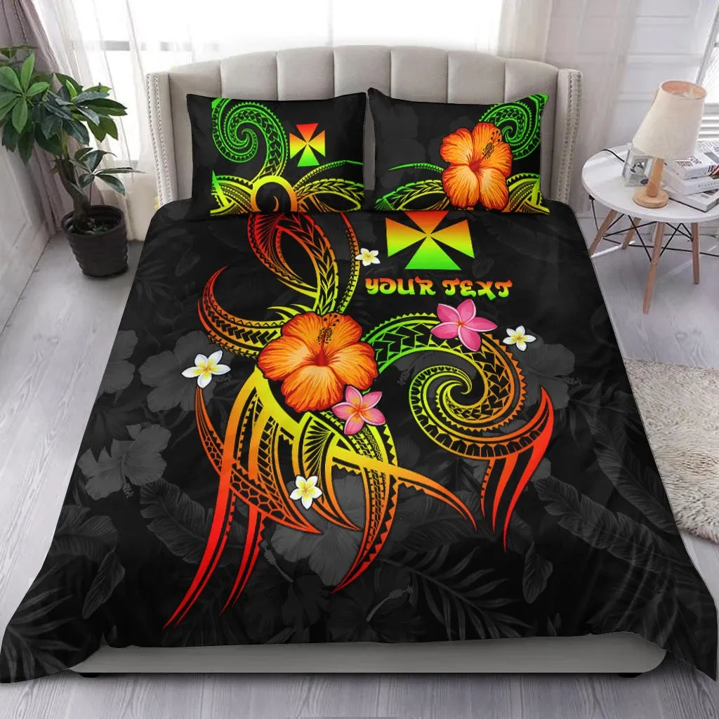 Wallis And Futuna Polynesian Personalised Bedding Set - Legend Of Wallis And Futuna (Reggae)