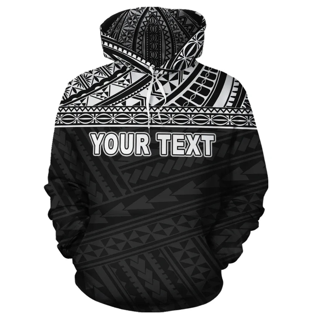 Wallis and Futuna Polynesian Personalised Custom Hoodie Black
