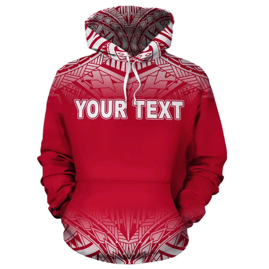 Wallis and Futuna Polynesian Personalised Custom Hoodie - Red Frog