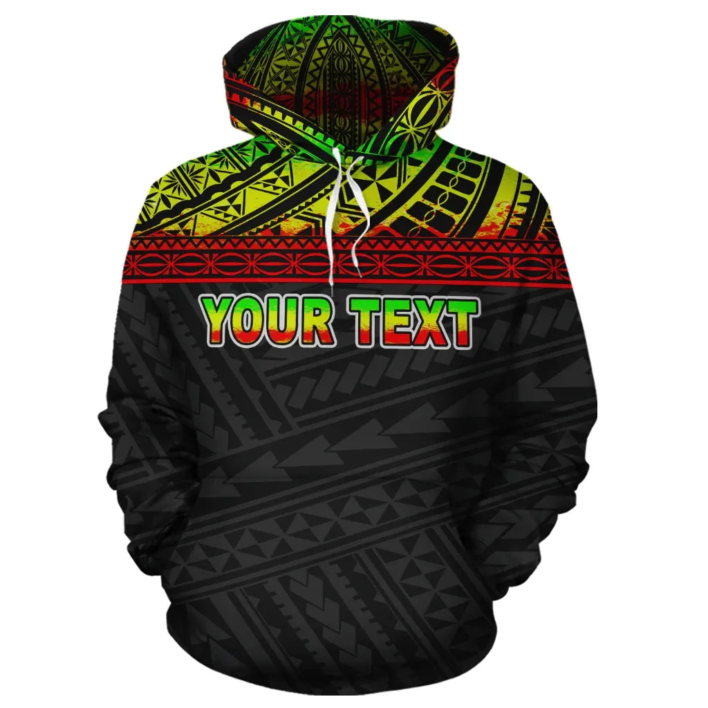 Wallis and Futuna Polynesian Personalised Custom Hoodie Reggae