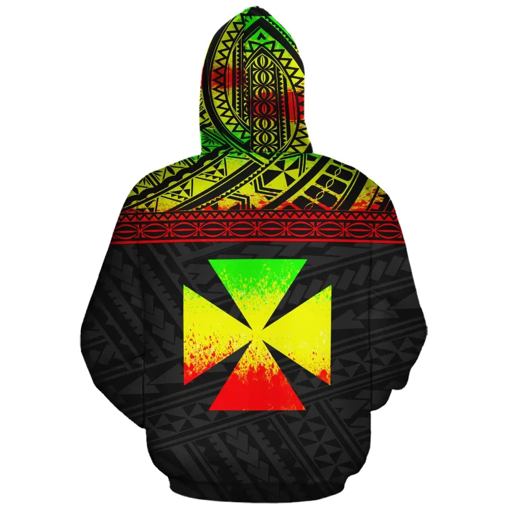 Wallis and Futuna Polynesian Personalised Custom Hoodie Reggae