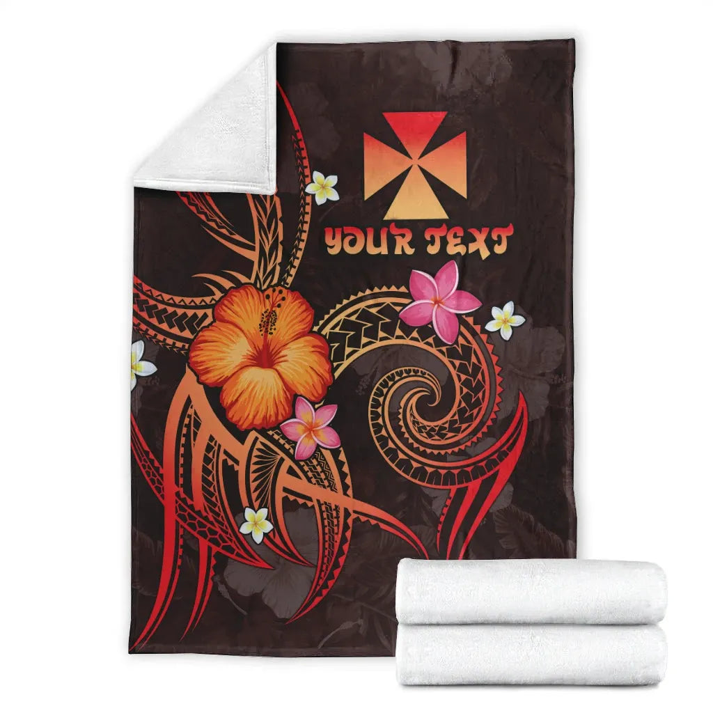 Wallis and Futuna Polynesian Personalised Premium Blanket - Legend of Wallis and Futuna (Red)