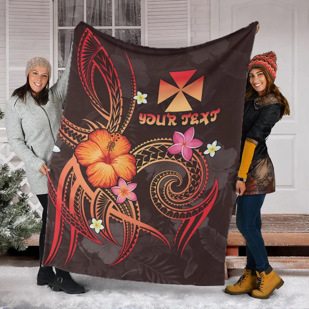Wallis and Futuna Polynesian Personalised Premium Blanket - Legend of Wallis and Futuna (Red)