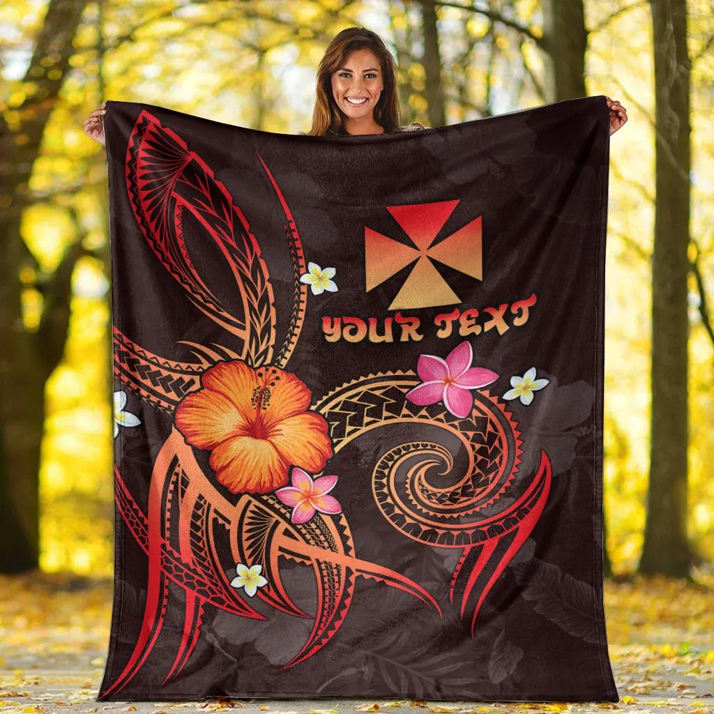 Wallis and Futuna Polynesian Personalised Premium Blanket - Legend of Wallis and Futuna (Red)