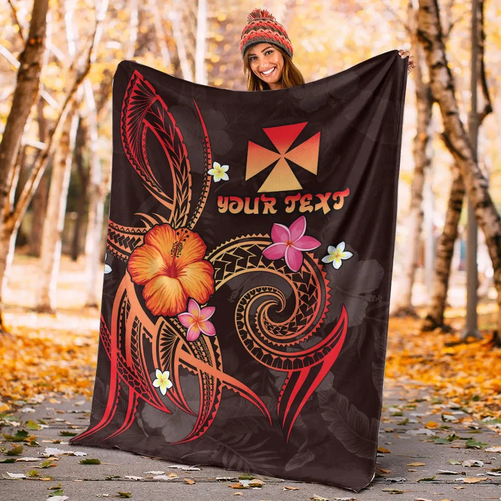 Wallis and Futuna Polynesian Personalised Premium Blanket - Legend of Wallis and Futuna (Red)