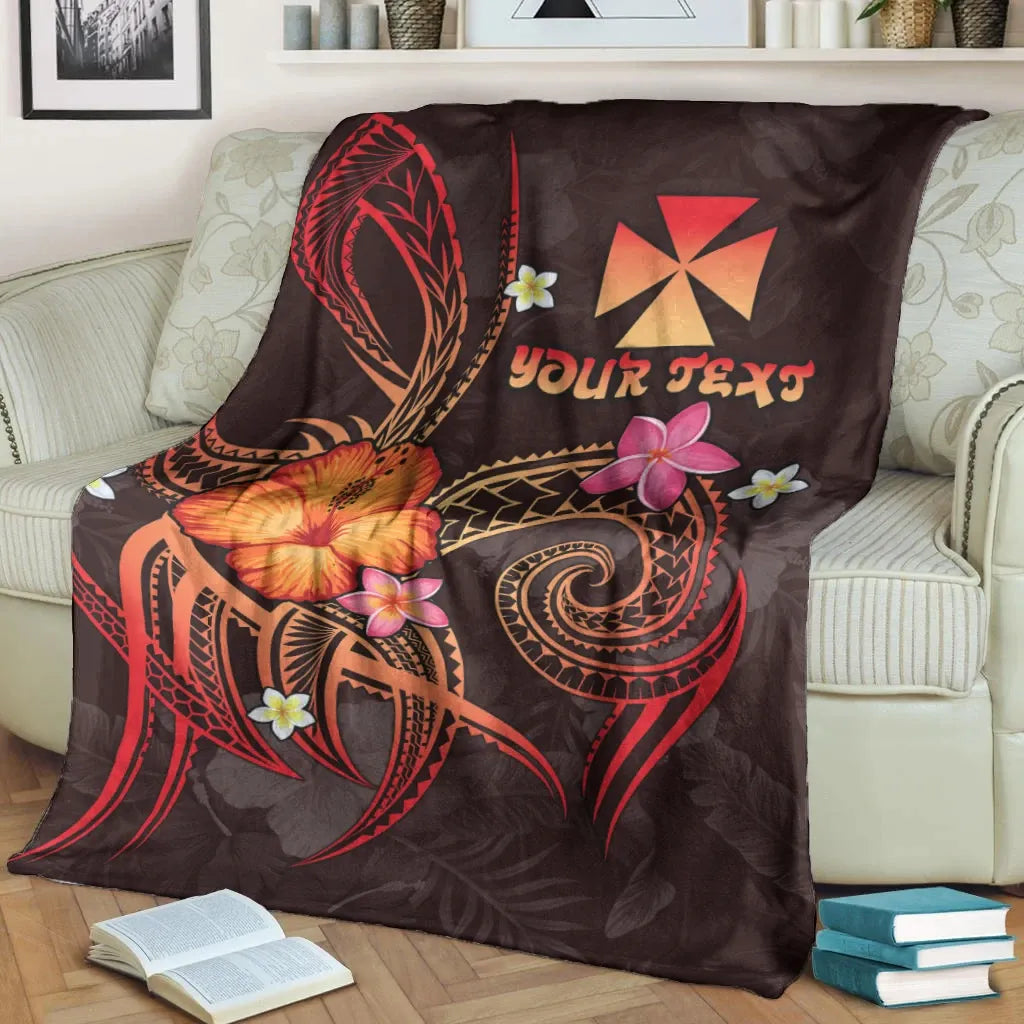 Wallis and Futuna Polynesian Personalised Premium Blanket - Legend of Wallis and Futuna (Red)