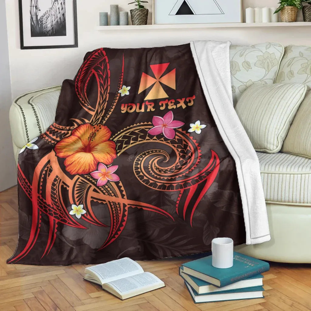 Wallis and Futuna Polynesian Personalised Premium Blanket - Legend of Wallis and Futuna (Red)