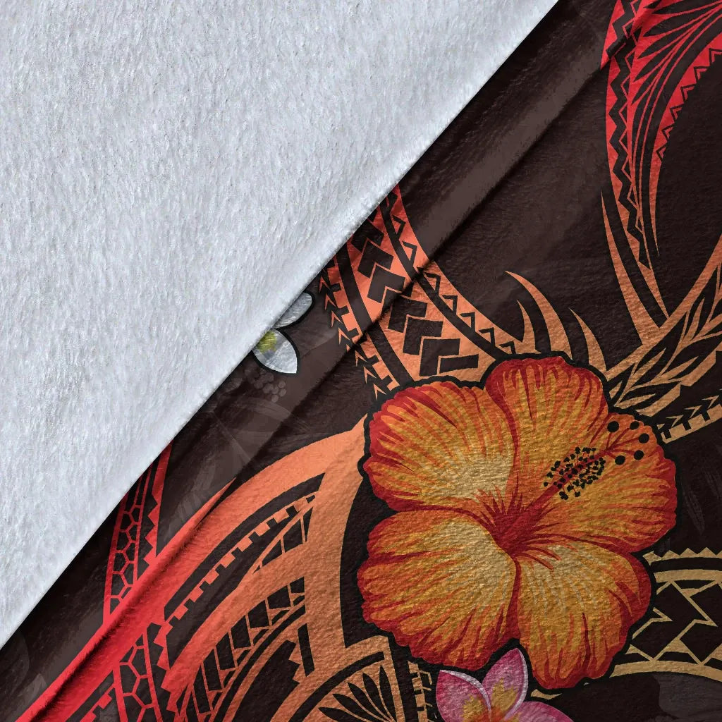 Wallis and Futuna Polynesian Personalised Premium Blanket - Legend of Wallis and Futuna (Red)