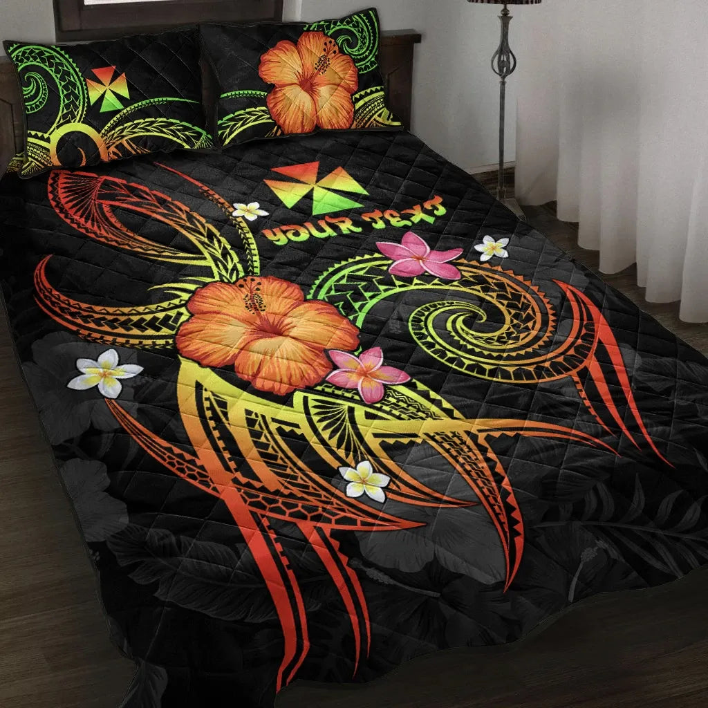 Wallis and Futuna Polynesian Personalised Quilt Bed Set - Legend of Wallis and Futuna (Reggae)