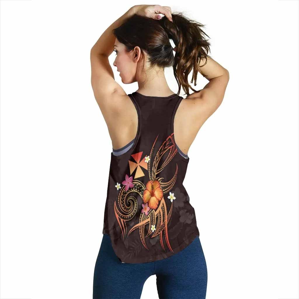 Wallis and Futuna Polynesian Personalised Women Racerback Tank - Legend of Wallis and Futuna (Red)
