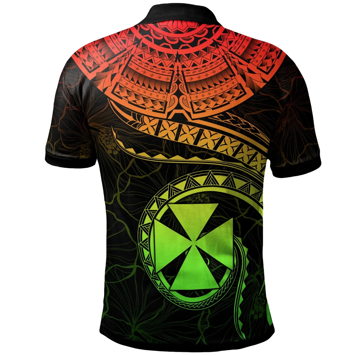 Wallis and Futuna Polynesian Polo Shirt - Wallis and Futuna Waves (Reggae)