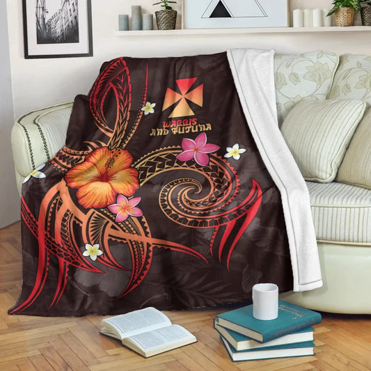 Wallis and Futuna Polynesian Premium Blanket - Legend of Wallis and Futuna (Red)