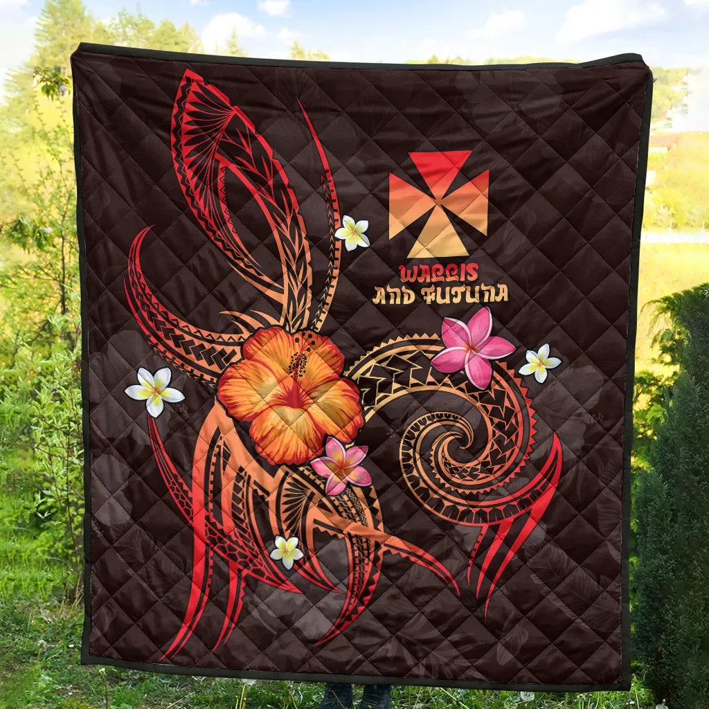 Wallis and Futuna Polynesian Premium Quilt - Legend of Wallis and Futuna (Red)