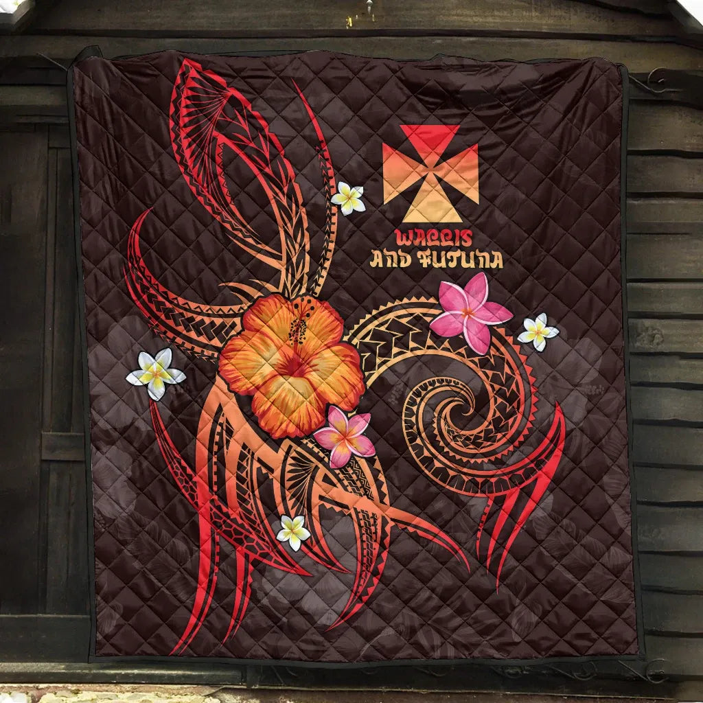Wallis and Futuna Polynesian Premium Quilt - Legend of Wallis and Futuna (Red)