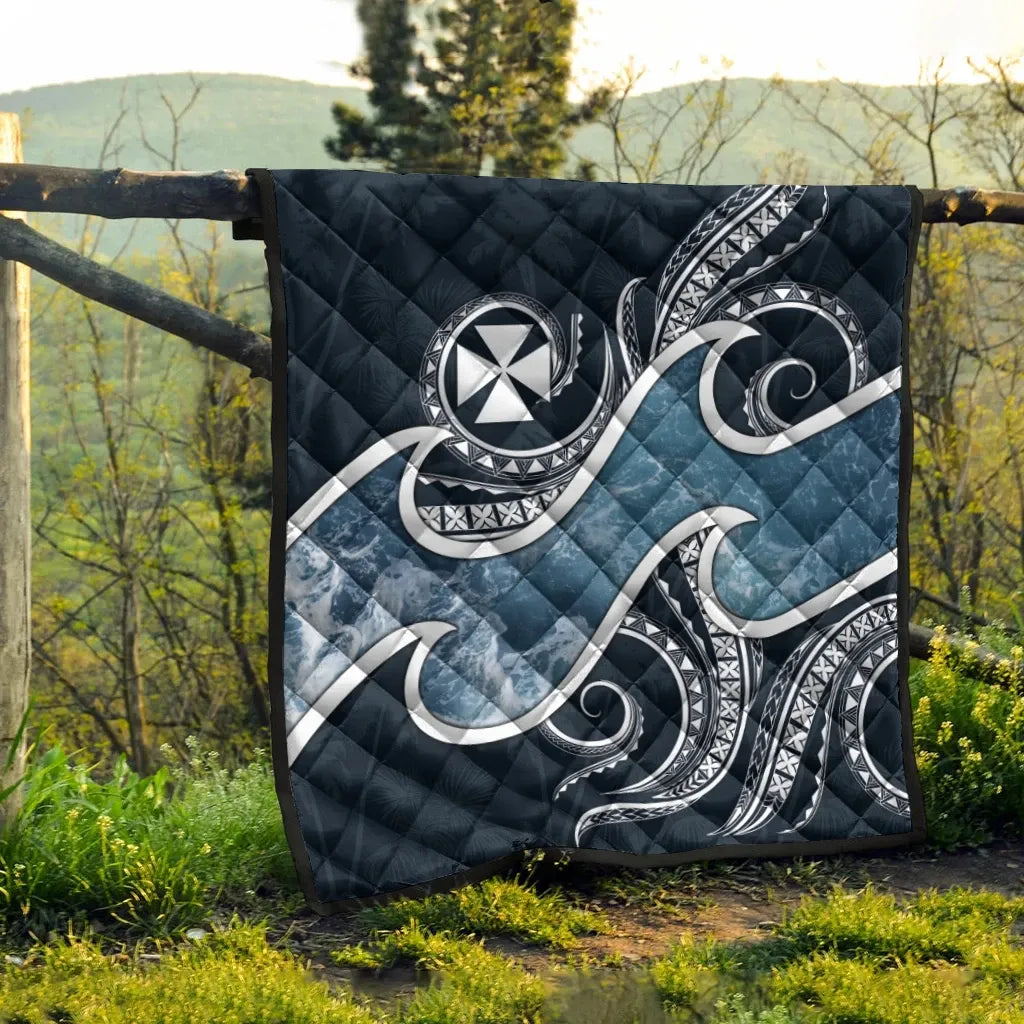 Wallis and Futuna Polynesian Premium Quilt - Ocean Style