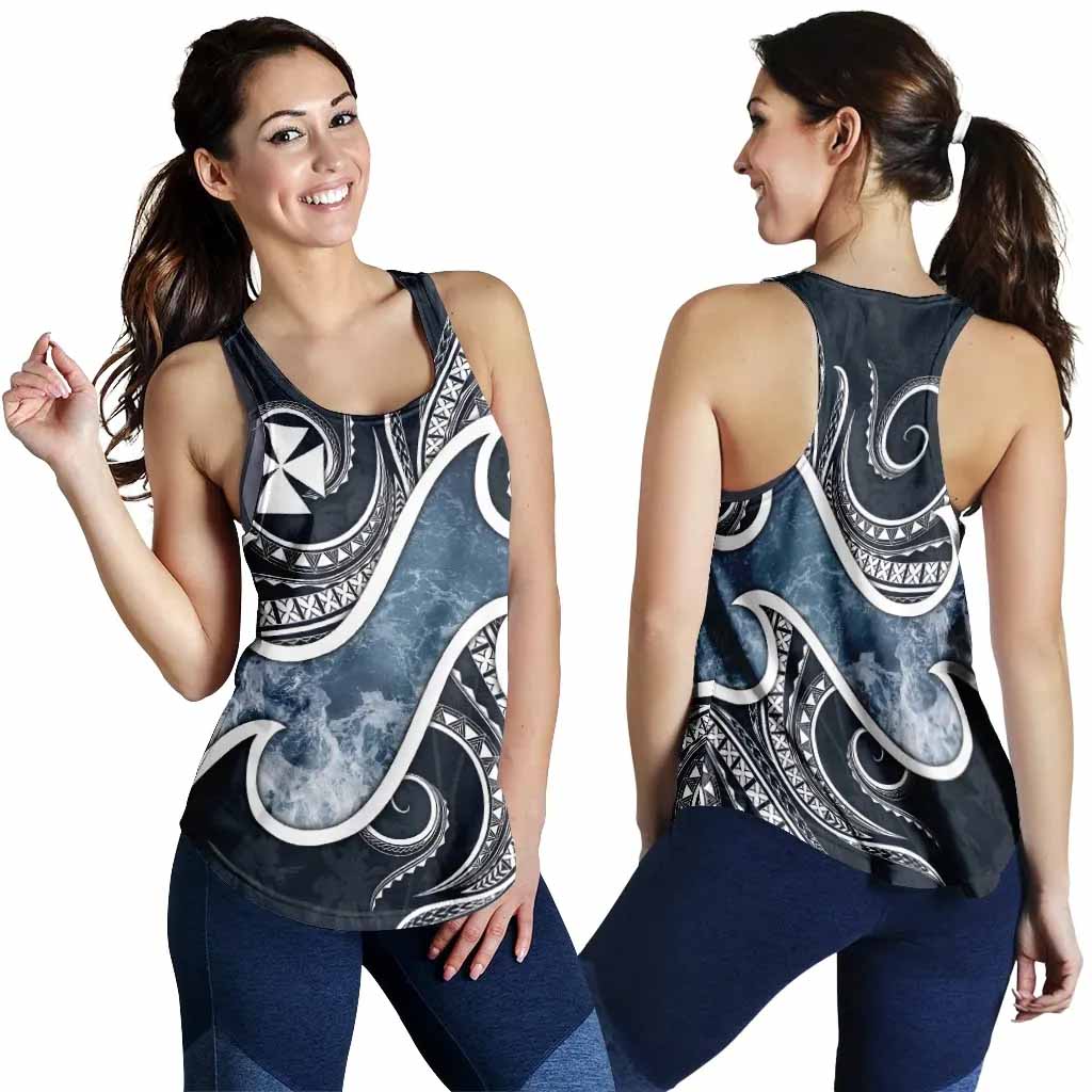 Wallis and Futuna Polynesian Women Racerback Tank - Ocean Style