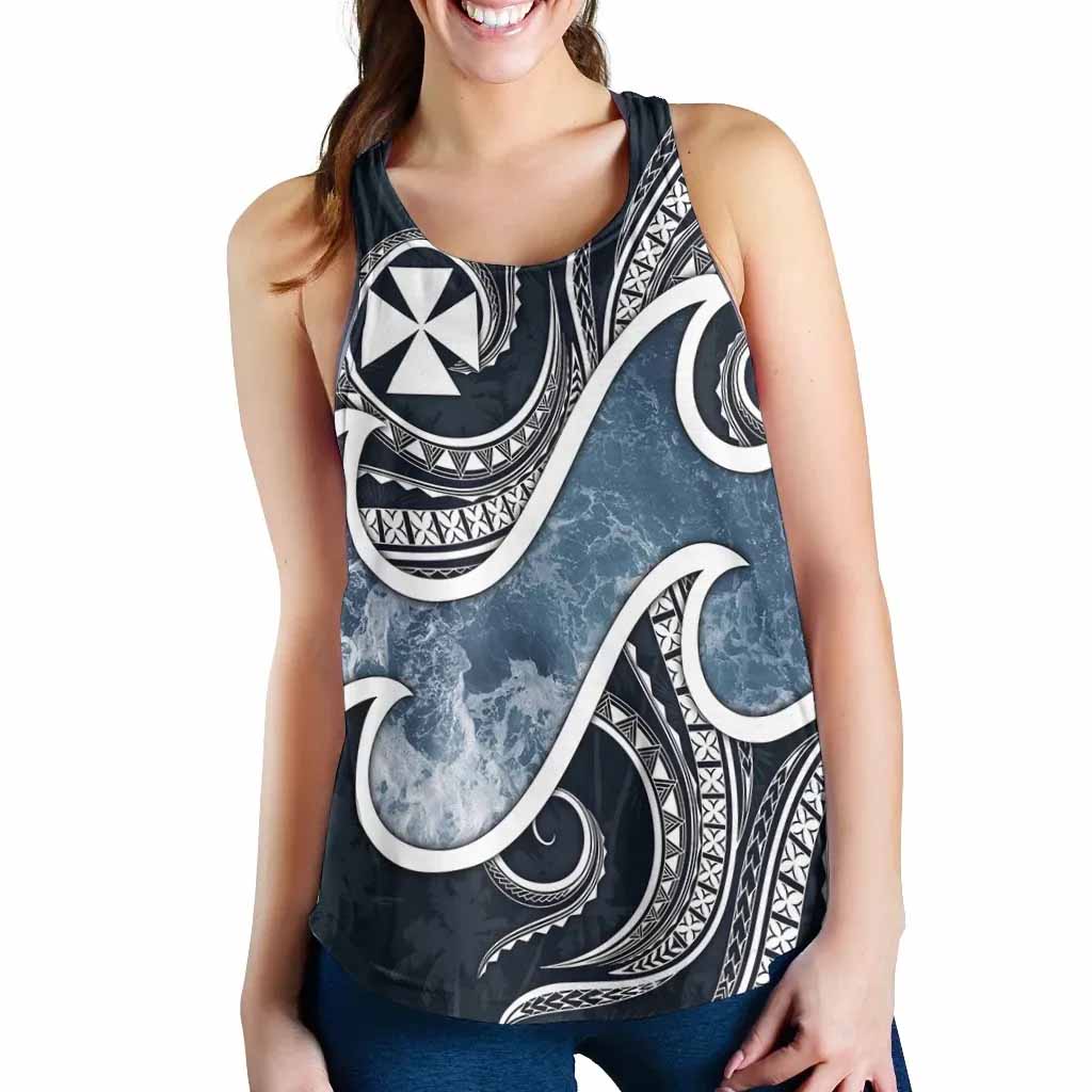 Wallis and Futuna Polynesian Women Racerback Tank - Ocean Style