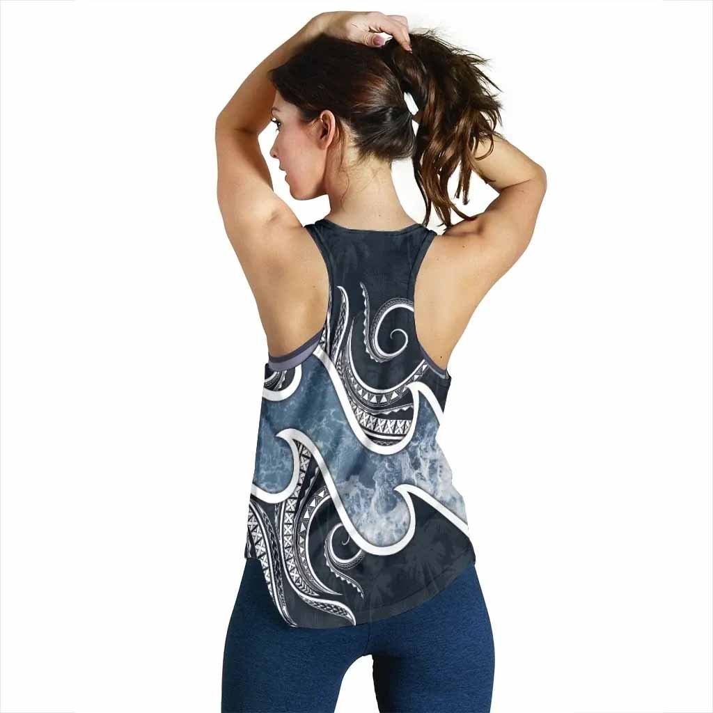 Wallis and Futuna Polynesian Women Racerback Tank - Ocean Style