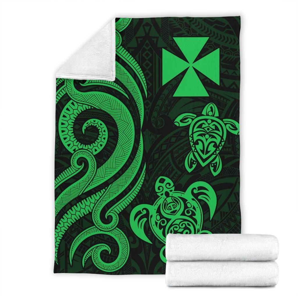 Wallis and Futuna Premium Blanket - Green Tentacle Turtle