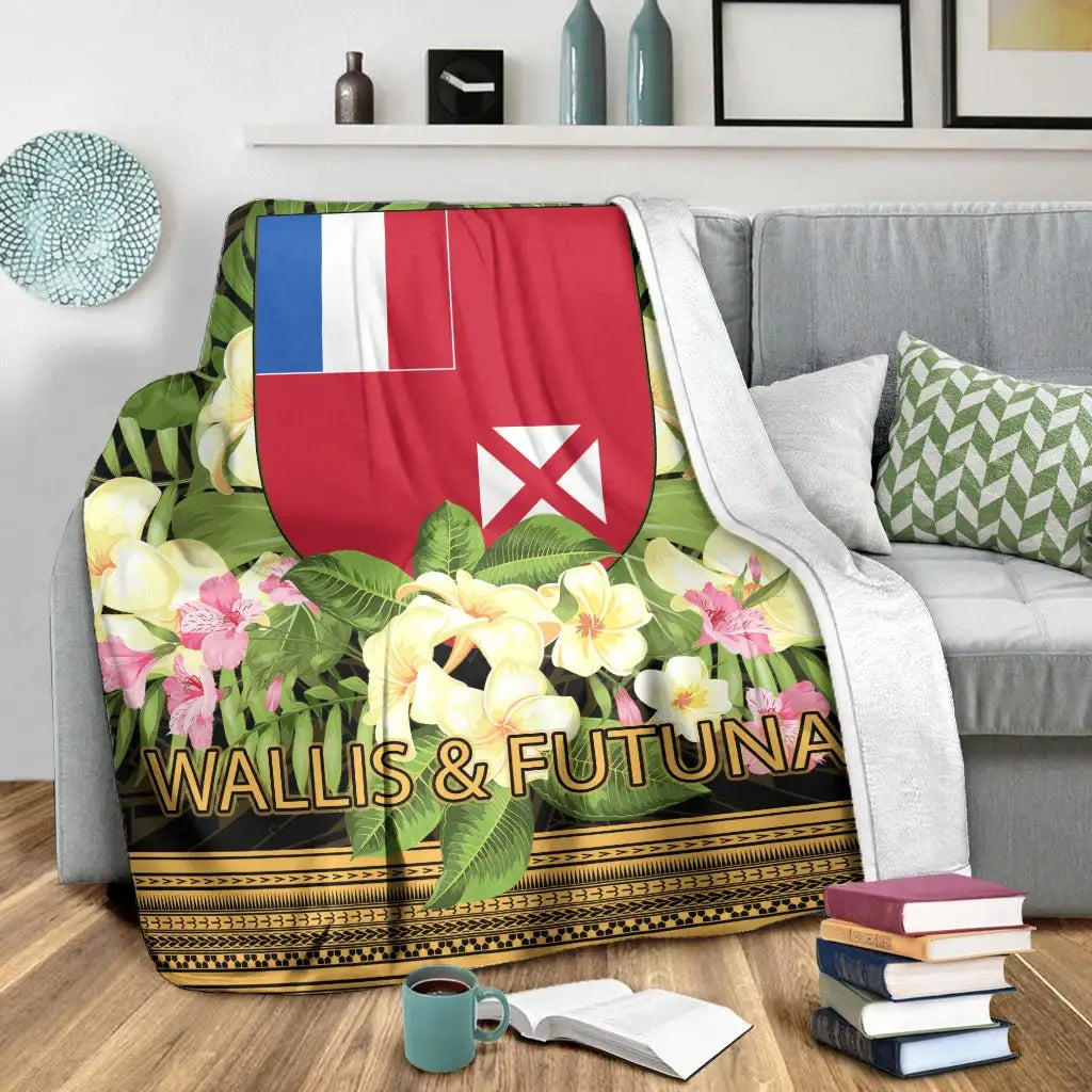 Wallis and Futuna Premium Blanket - Polynesian Gold Patterns Collection