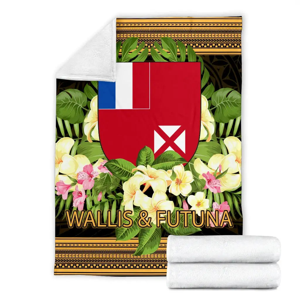 Wallis and Futuna Premium Blanket - Polynesian Gold Patterns Collection