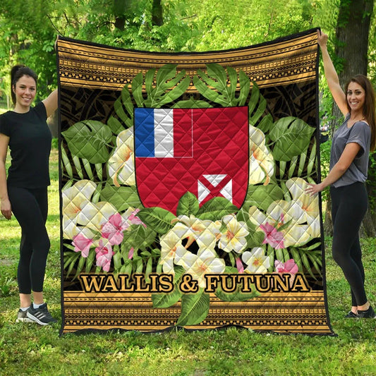 Wallis and Futuna Premium Quilt - Polynesian Gold Patterns Collection