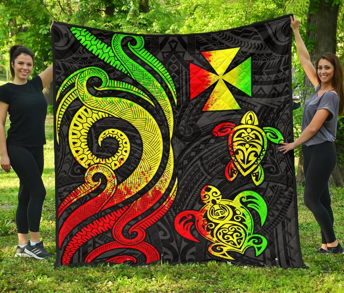 Wallis and Futuna Premium Quilt - Reggae Tentacle Turtle