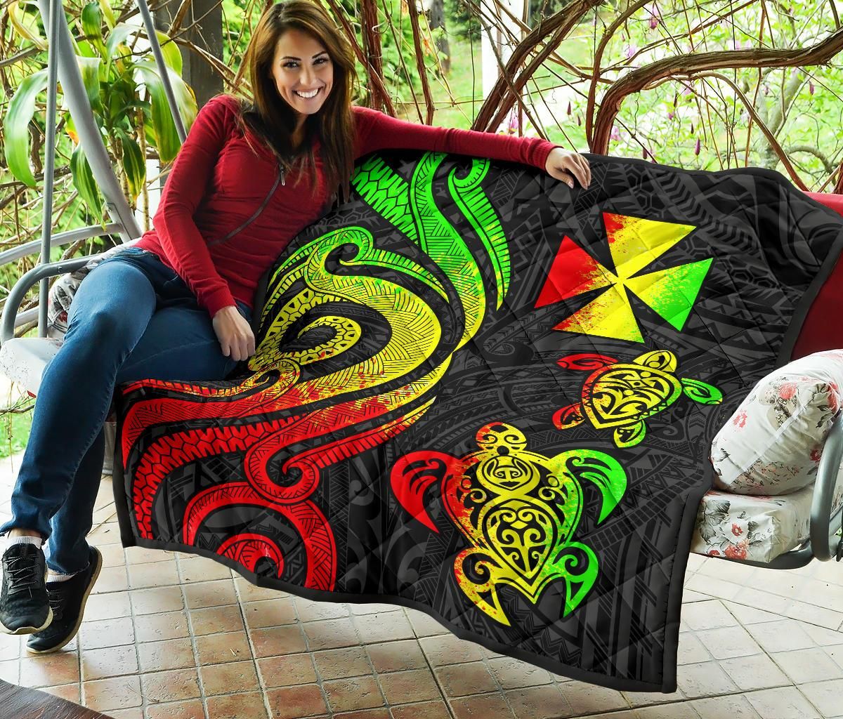 Wallis and Futuna Premium Quilt - Reggae Tentacle Turtle