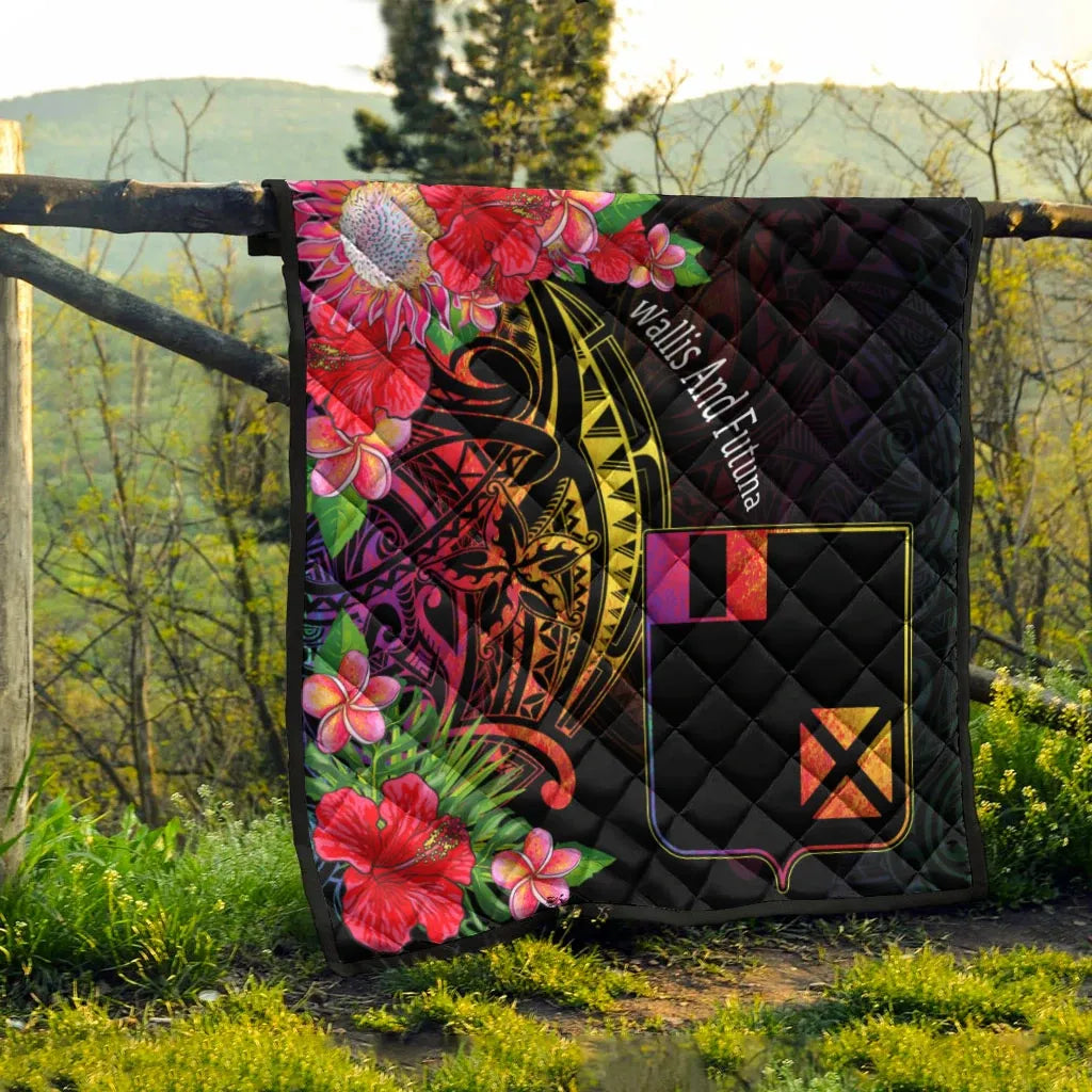 Wallis and Futuna Premium Quilt - Tropical Hippie Style