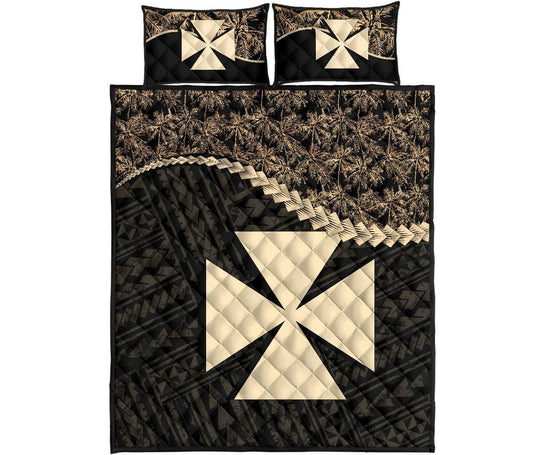 Wallis And Futuna Polynesian Quilt Bed Set Golden Coconut