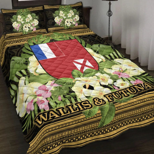Wallis and Futuna Quilt Bed Set - Polynesian Gold Patterns Collection
