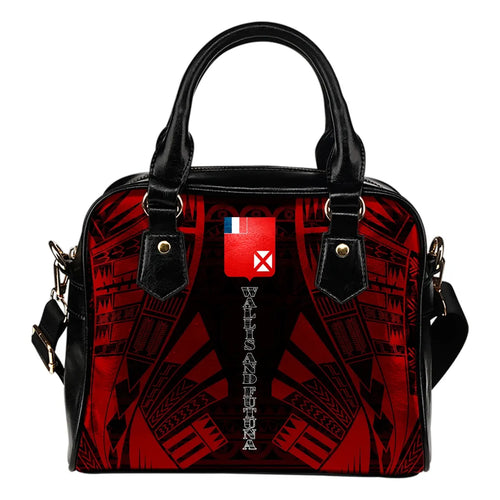 Wallis And Futuna Shoulder Handbag - Polynesian Tattoo Red